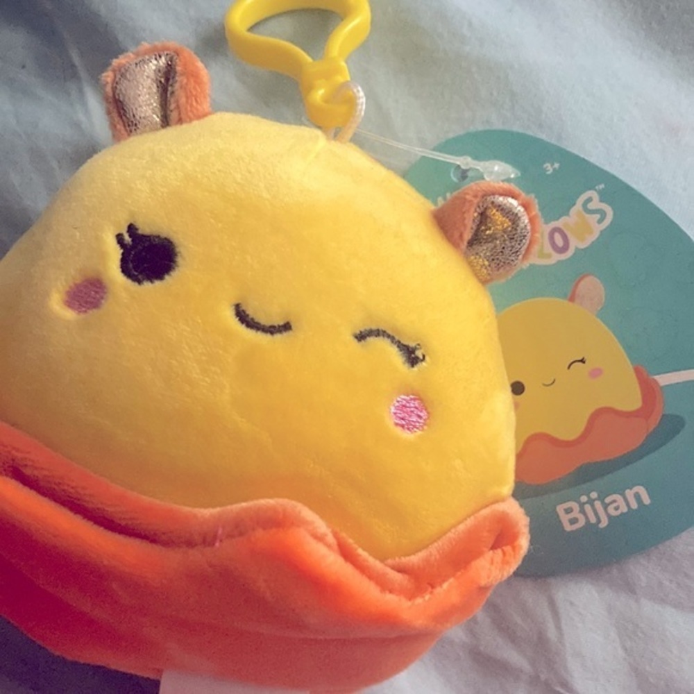 Squishmallows Sealife Animal 3.5in Bijan the Dumbo Octopus Plush Doll Clip On